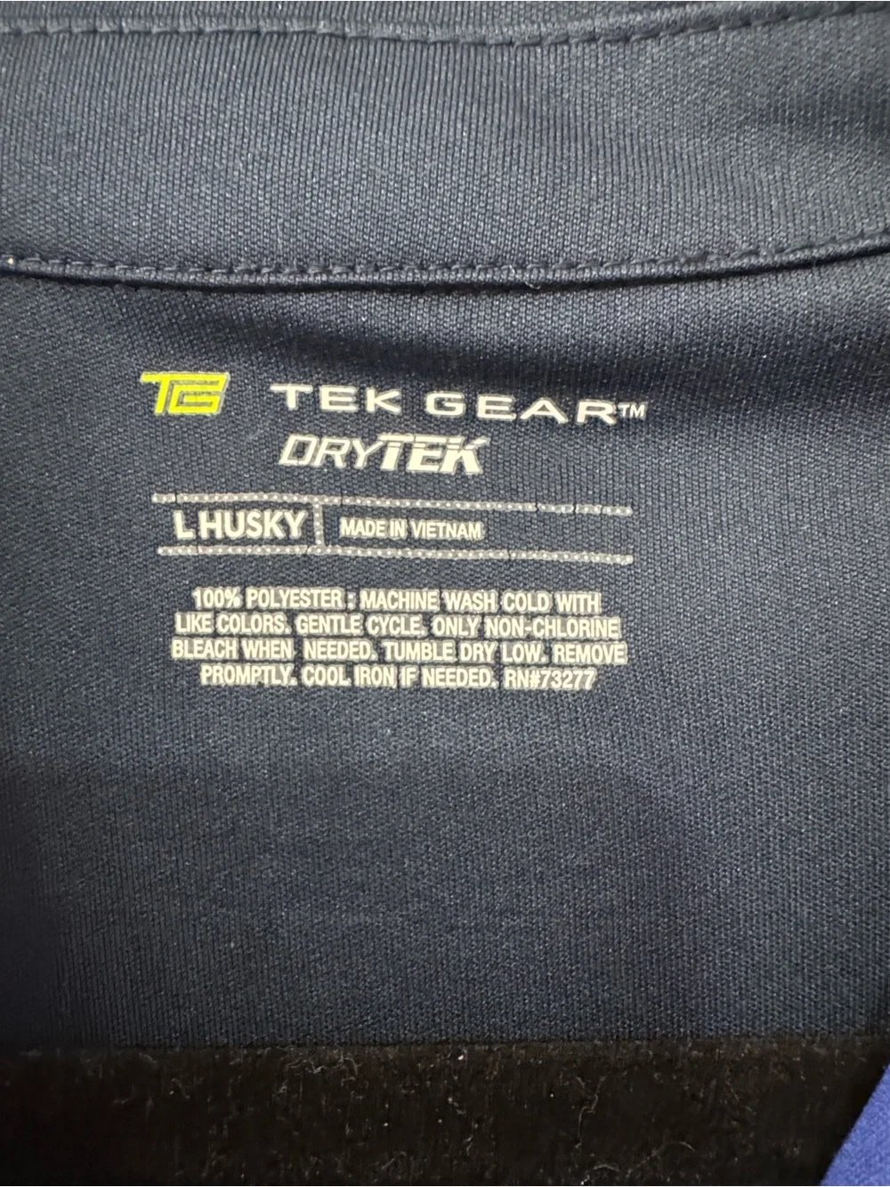 Dry Tek Gear Boys Husky Blue & Navy Camo Polo Shirt Short Sleeve 2-Button